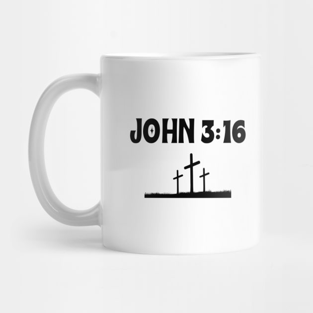 Bible Verse John 3:16 by OssiesArt